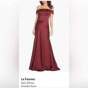 LA FEMME Gown Burgundy “GARNET” - SIZE 8 - from Nordstrom.